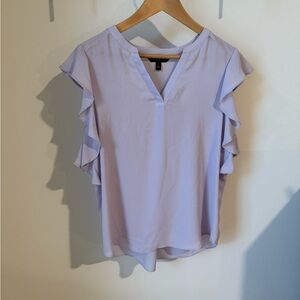 Banana Republic Lavender Ruffle Sleeve Blouse